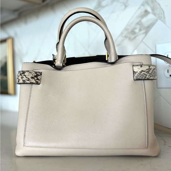 MICHAEL KORS COLLECTION Bette Satchel w/Crossbody Strap Python Embossing - Picture 6 of 16